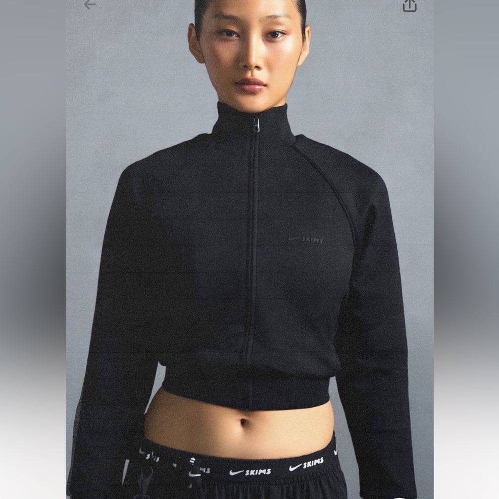 SKIMS Black Bomber Jacket